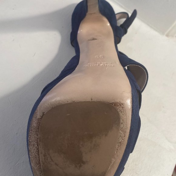 Miu Miu Navy Blue Strappy Sandals - Picture 5 of 9